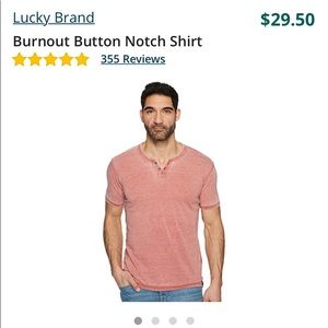 Lucky Brand Men’s Button Tee, XL, Super Soft!